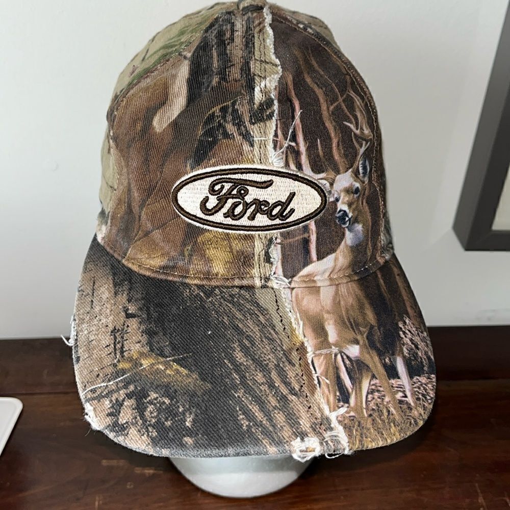 Ford Trucks Cars Realtree Hunting Camouflage Camo Trucker Baseball Cap Hat